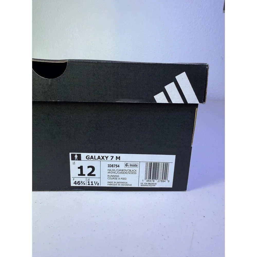 Adidas Galaxy 7 Men's Running Shoes Halo Gray Black Size 12 Cloudfoam ID8754